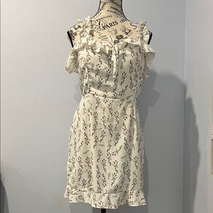 Floral White Milkmaid Mini Dress